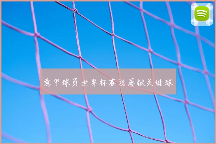 意甲球员世界杯赛场屡献关键球